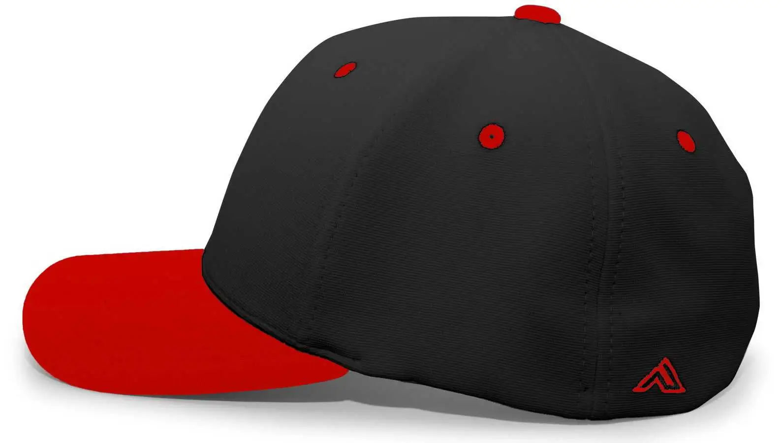 Pacific Headwear 498F M2 Performance Flexfit Cap - Black Red