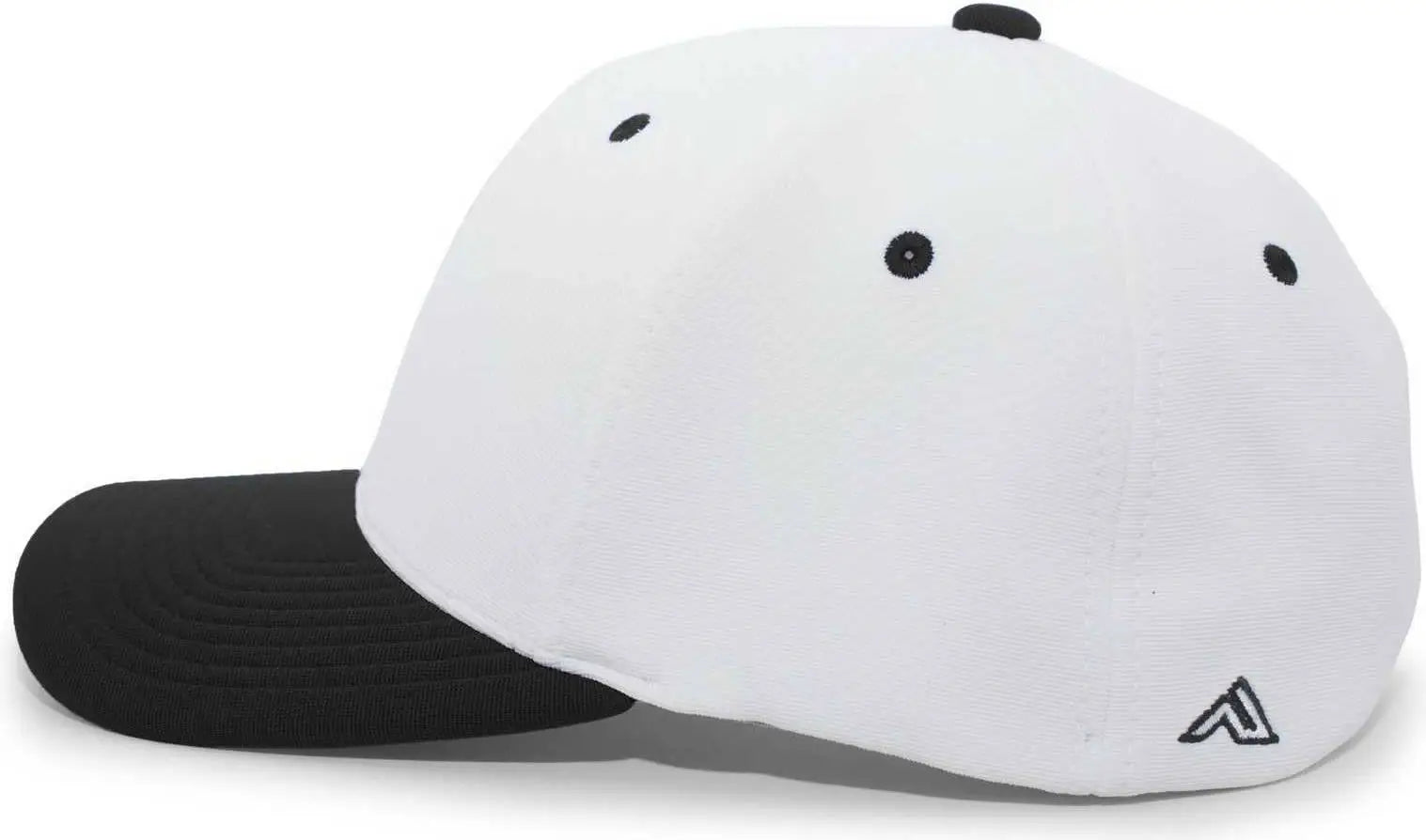 Pacific Headwear 498F M2 Performance Flexfit Cap - White Black