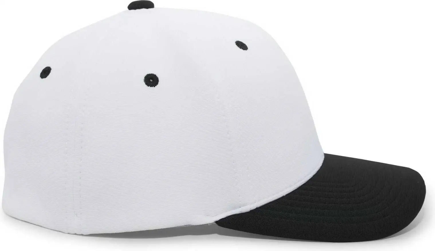 Pacific Headwear 498F M2 Performance Flexfit Cap - White Black