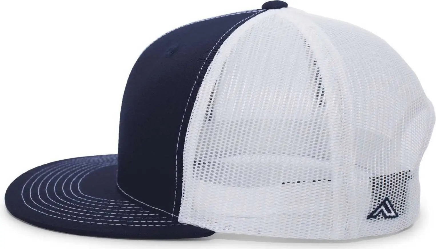 Pacific Headwear 4D3 D-Series Trucker Snapback Cap - Navy White Navy - Navy White Navy / 7’’ - 7 7/8’’