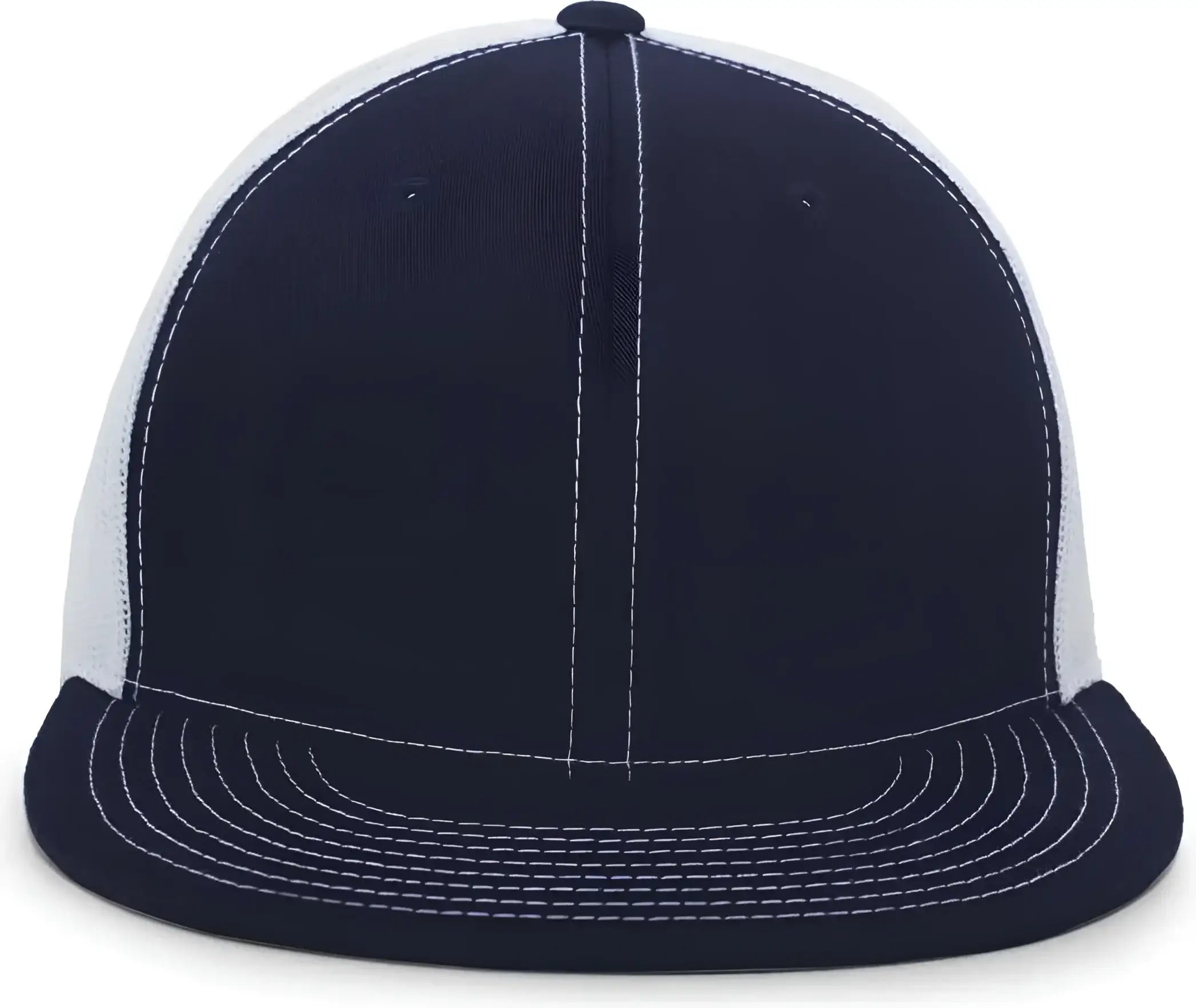 Pacific Headwear 4D3 D-Series Trucker Snapback Cap - Navy White Navy - Navy White Navy / 7’’ - 7 7/8’’