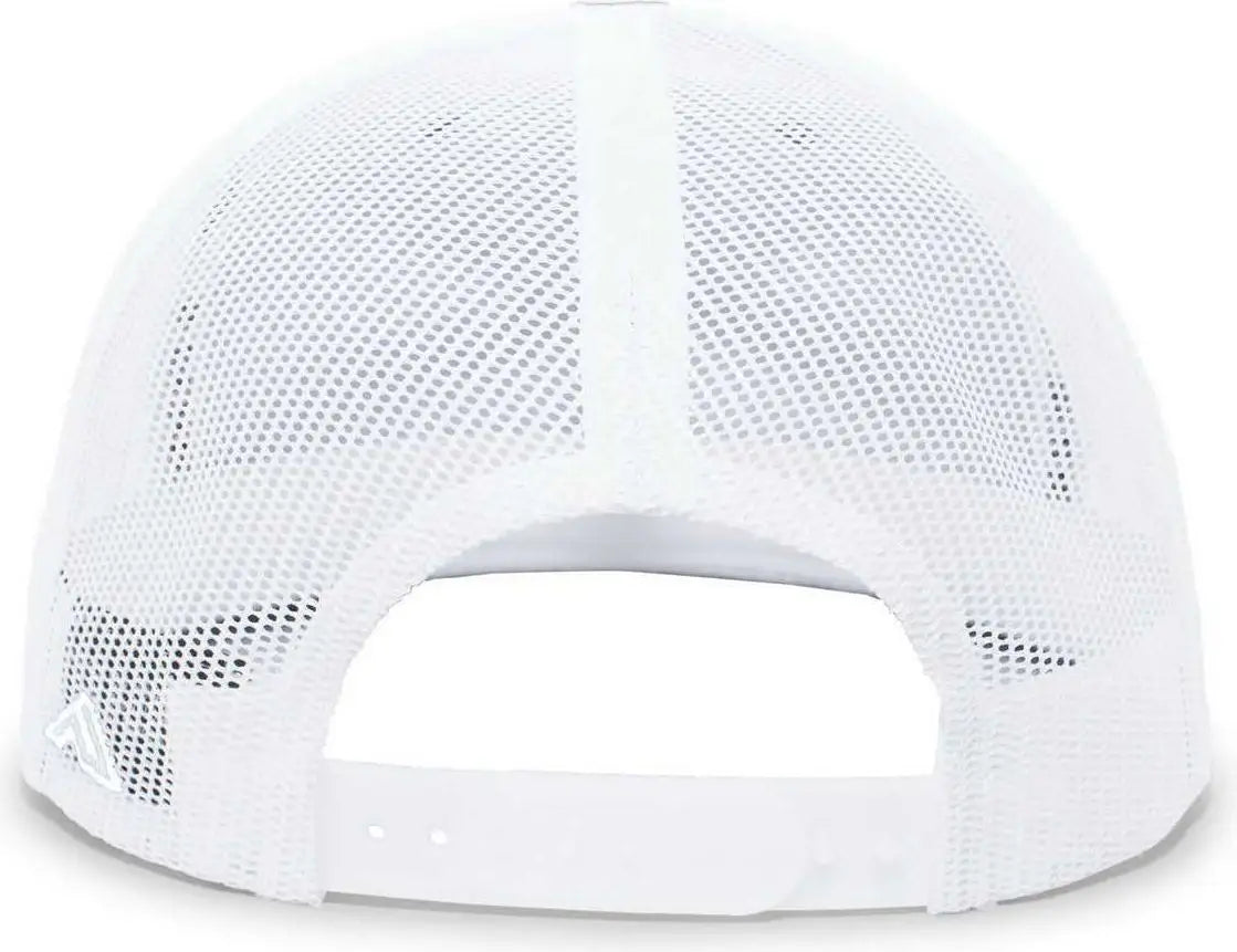 Pacific Headwear 4D3 Trucker D-Series Snapback Cap - White White - White White / 7’’ - 7 7/8’’