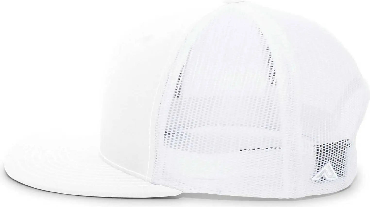 Pacific Headwear 4D3 Trucker D-Series Snapback Cap - White White - White White / 7’’ - 7 7/8’’