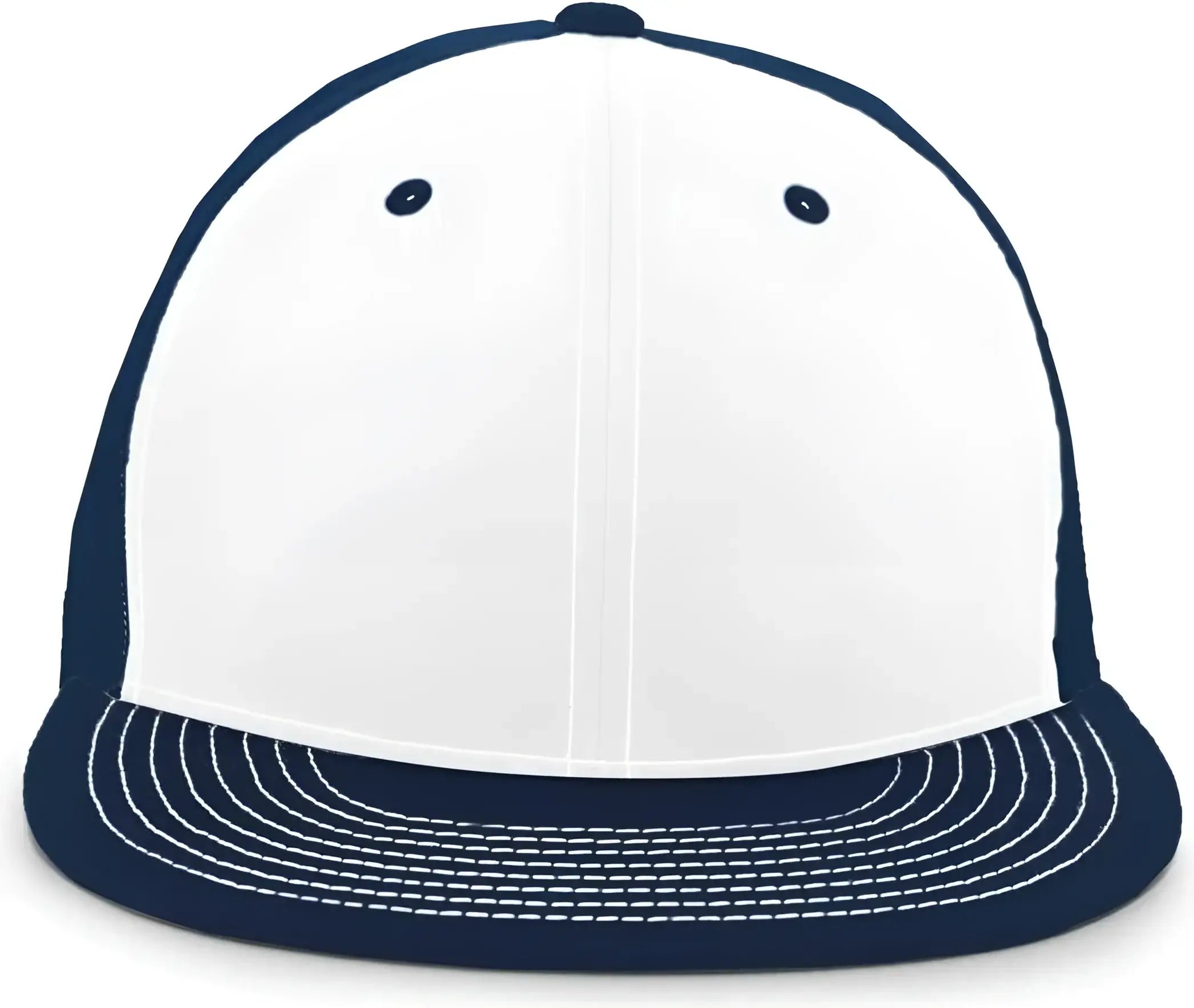 Pacific Headwear 4D3 Trucker D-Series Snapback Cap - White Navy - White Navy / 7’’ - 7 7/8’’