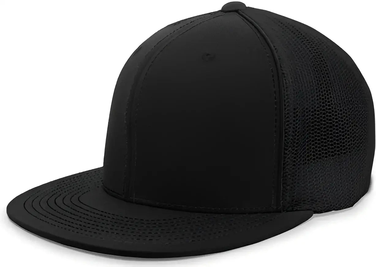 Pacific Headwear 4D5 D-Series Trucker Flexfit Cap - Black Black