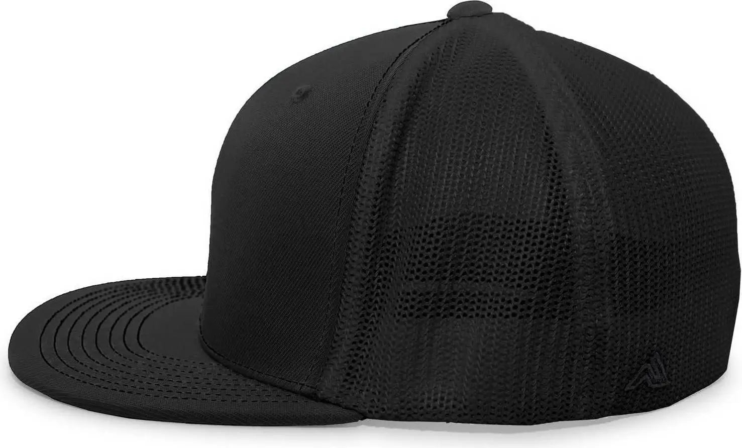 Pacific Headwear 4D5 D-Series Trucker Flexfit Cap - Black Black