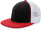 Pacific Headwear 4D5 D Series Trucker Flexfit Cap Black Red Black Red / 6 3/8’’ 6 7/8’’