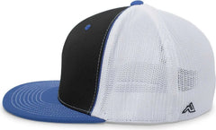 Pacific Headwear 4D5 D Series Trucker Flexfit Cap Black Royal