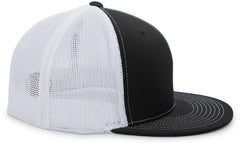 Pacific Headwear 4D5 D Series Trucker Flexfit Cap Black White