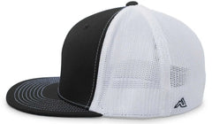 Pacific Headwear 4D5 D Series Trucker Flexfit Cap Black White