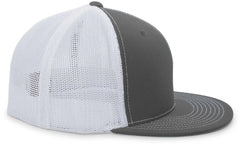 Pacific Headwear 4D5 D Series Trucker Flexfit Cap Graphite White