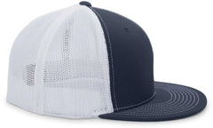 Pacific Headwear 4D5 D Series Trucker Flexfit Cap Navy White
