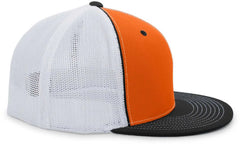 Pacific Headwear 4D5 D Series Trucker Flexfit Cap Orange Black