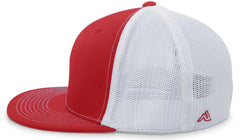 Pacific Headwear 4D5 D Series Trucker Flexfit Cap Red White