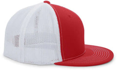 Pacific Headwear 4D5 D Series Trucker Flexfit Cap Red White
