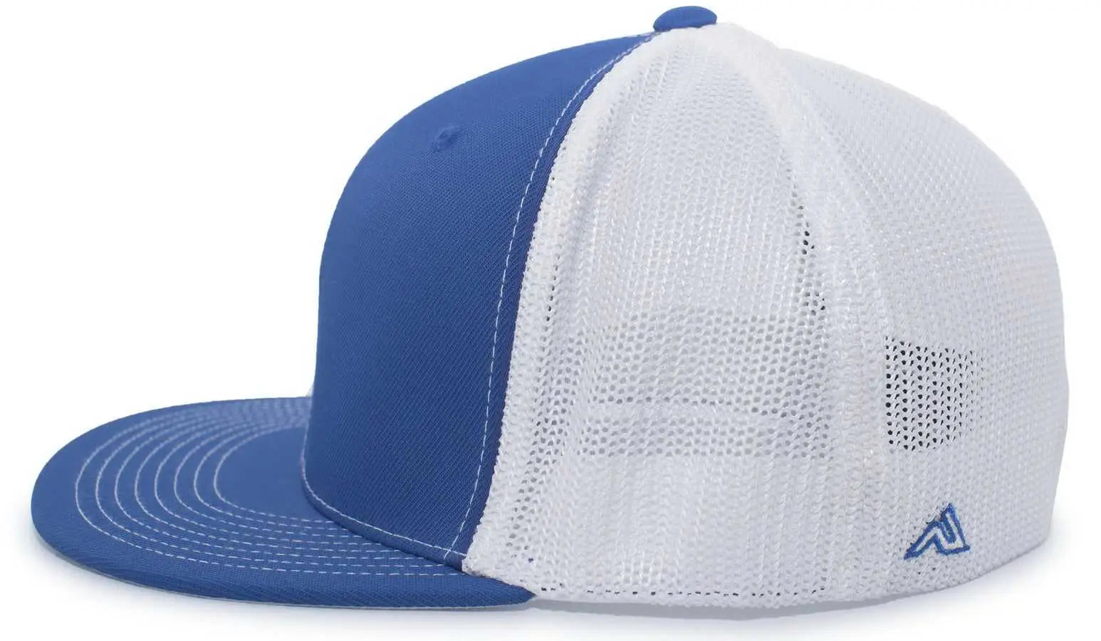 Pacific Headwear 4D5 D-Series Trucker Flexfit Cap - Royal White