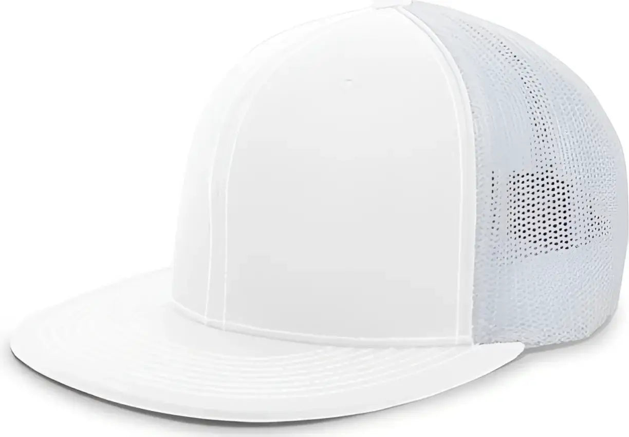 Pacific Headwear 4D5 D-Series Trucker Flexfit Cap - White White