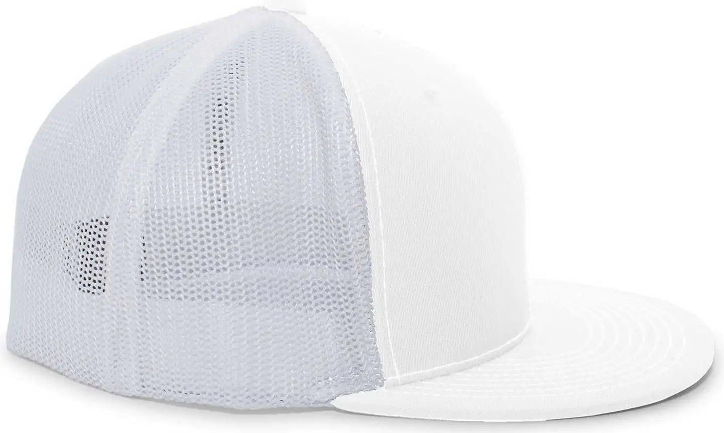 Pacific Headwear 4D5 D-Series Trucker Flexfit Cap - White White