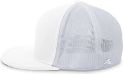 Pacific Headwear 4D5 D Series Trucker Flexfit Cap White White