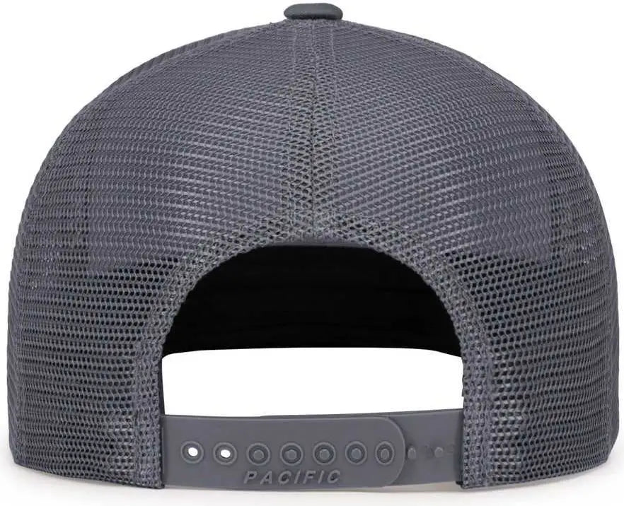 Pacific Headwear 4D7 D-Series 5-Panel Trucker Snapback Cap - Graphite - Graphite / 7’’ - 7 7/8’’