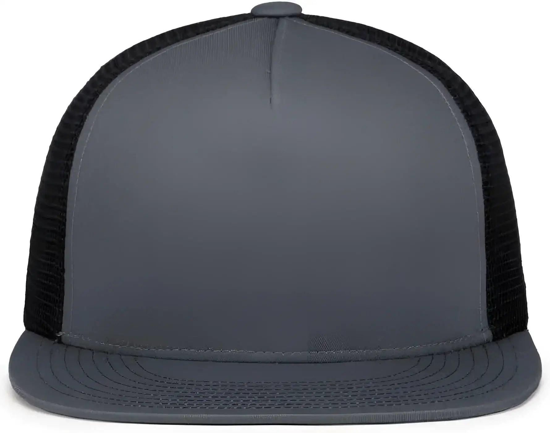 Pacific Headwear 4D7 D-Series 5-Panel Trucker Snapback Cap - Graphite Black Graphite - Graphite Black Graphite / 7’’