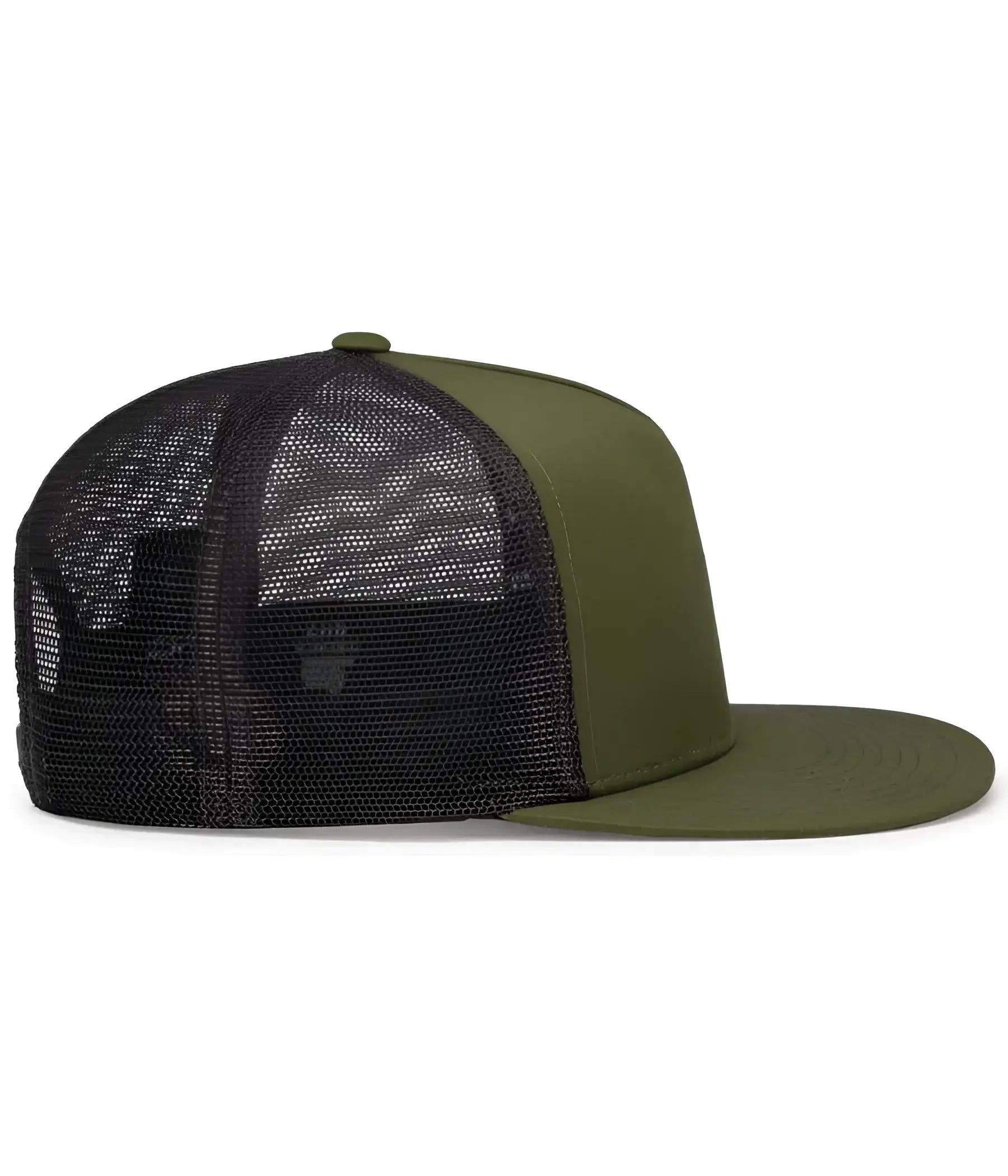 Pacific Headwear 4D7 D-Series 5-Panel Trucker Snapback Cap - Moss Lt Charcoal Moss - Moss Lt Charcoal Moss / 7’’ - 7