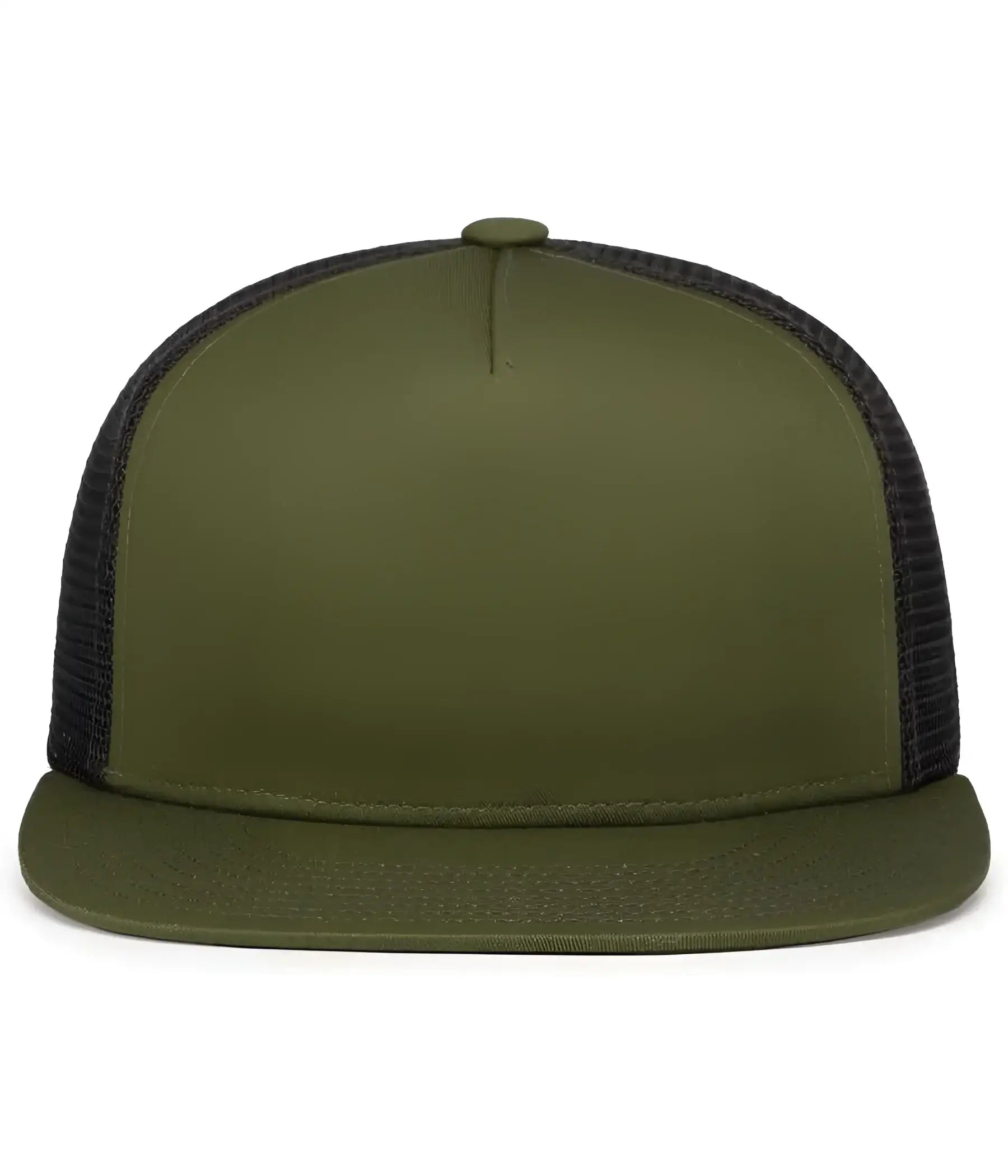 Pacific Headwear 4D7 D-Series 5-Panel Trucker Snapback Cap - Moss Lt Charcoal Moss - Moss Lt Charcoal Moss / 7’’ - 7