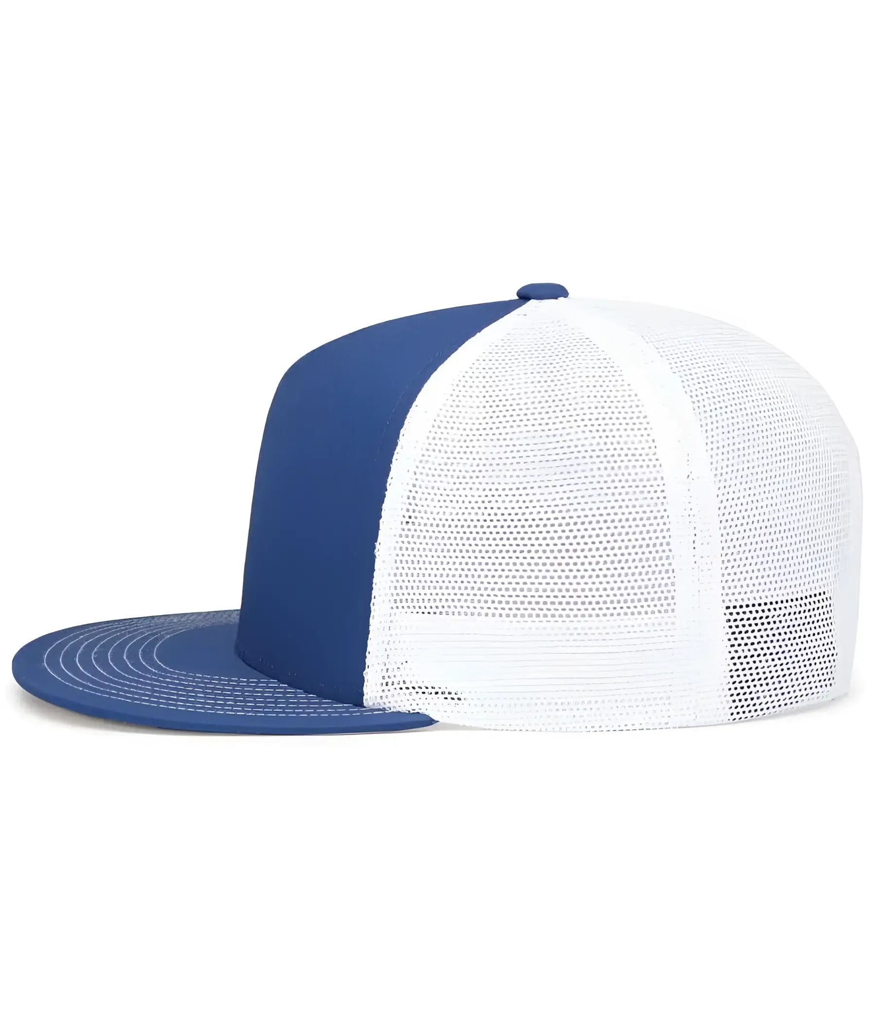 Pacific Headwear 4D7 D-Series 5-Panel Trucker Snapback Cap - Royal White Royal - Royal White Royal / 7’’ - 7 7/8’’