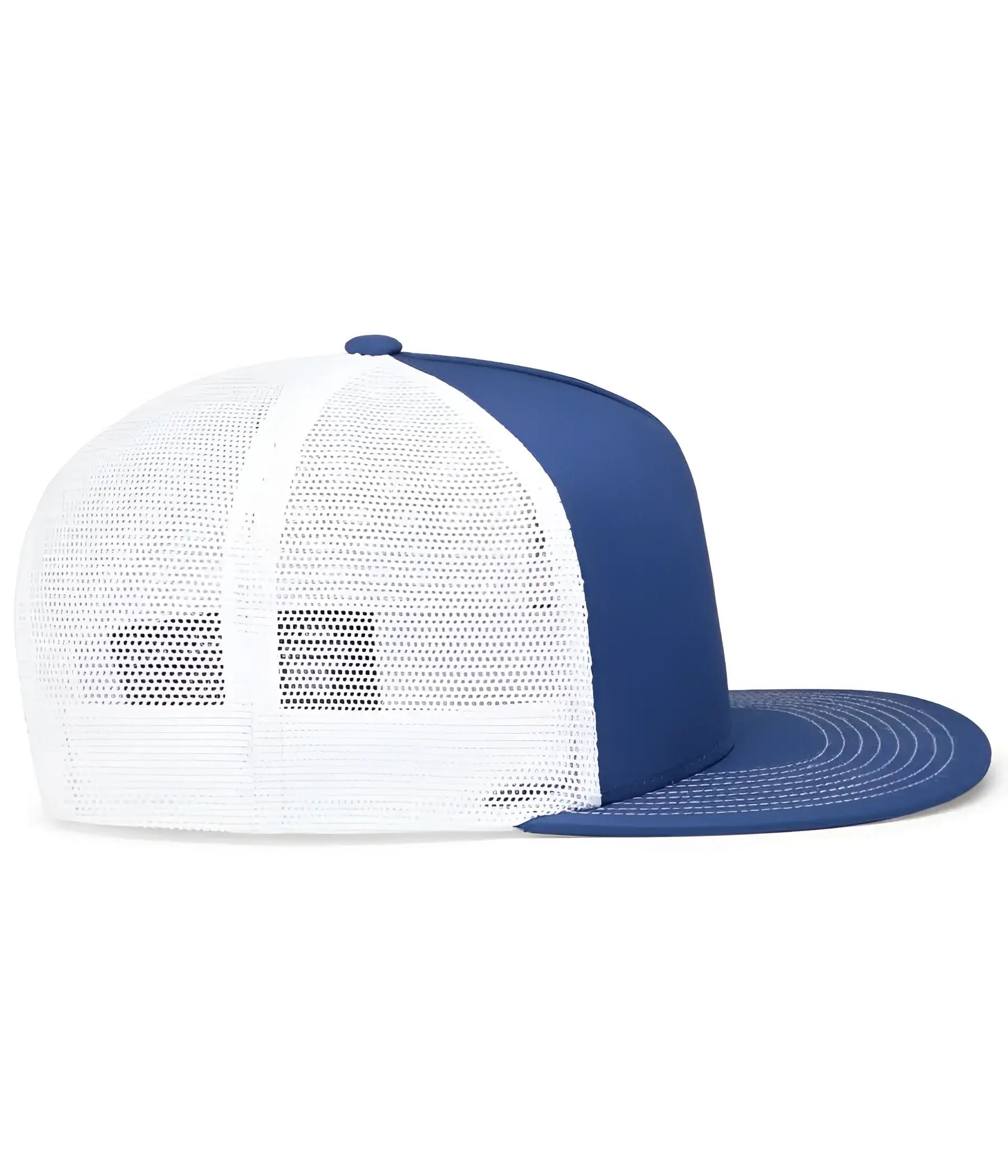 Pacific Headwear 4D7 D-Series 5-Panel Trucker Snapback Cap - Royal White Royal - Royal White Royal / 7’’ - 7 7/8’’