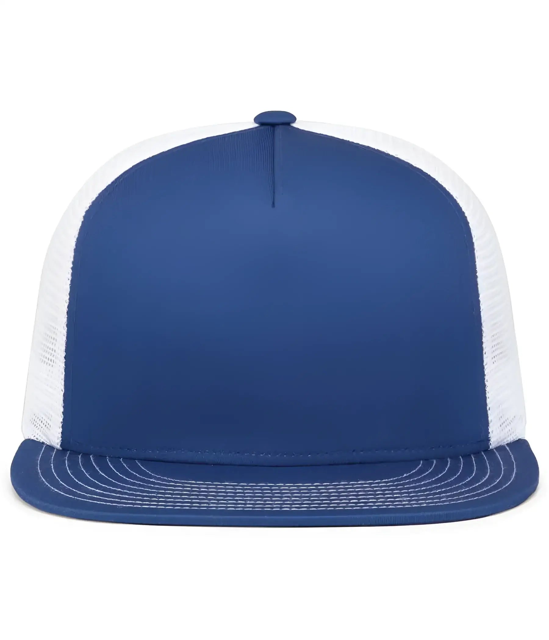 Pacific Headwear 4D7 D-Series 5-Panel Trucker Snapback Cap - Royal White Royal - Royal White Royal / 7’’ - 7 7/8’’