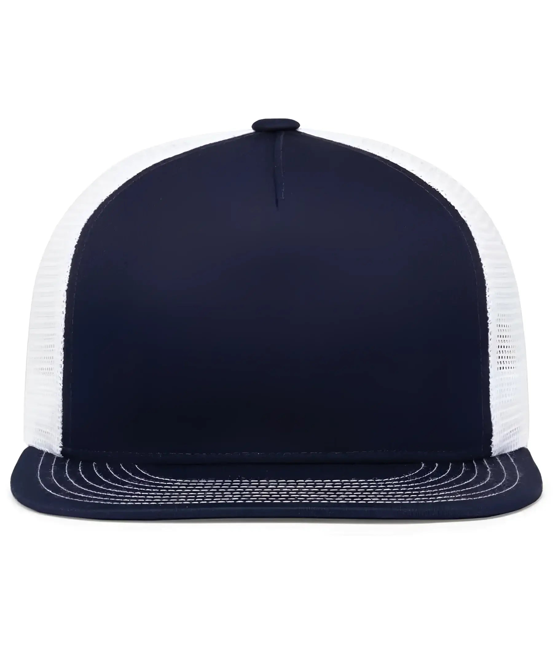 Pacific Headwear 4D7 D-Series 5-Panel Trucker Snapback Cap - True Navy White True Navy - True Navy White True Navy