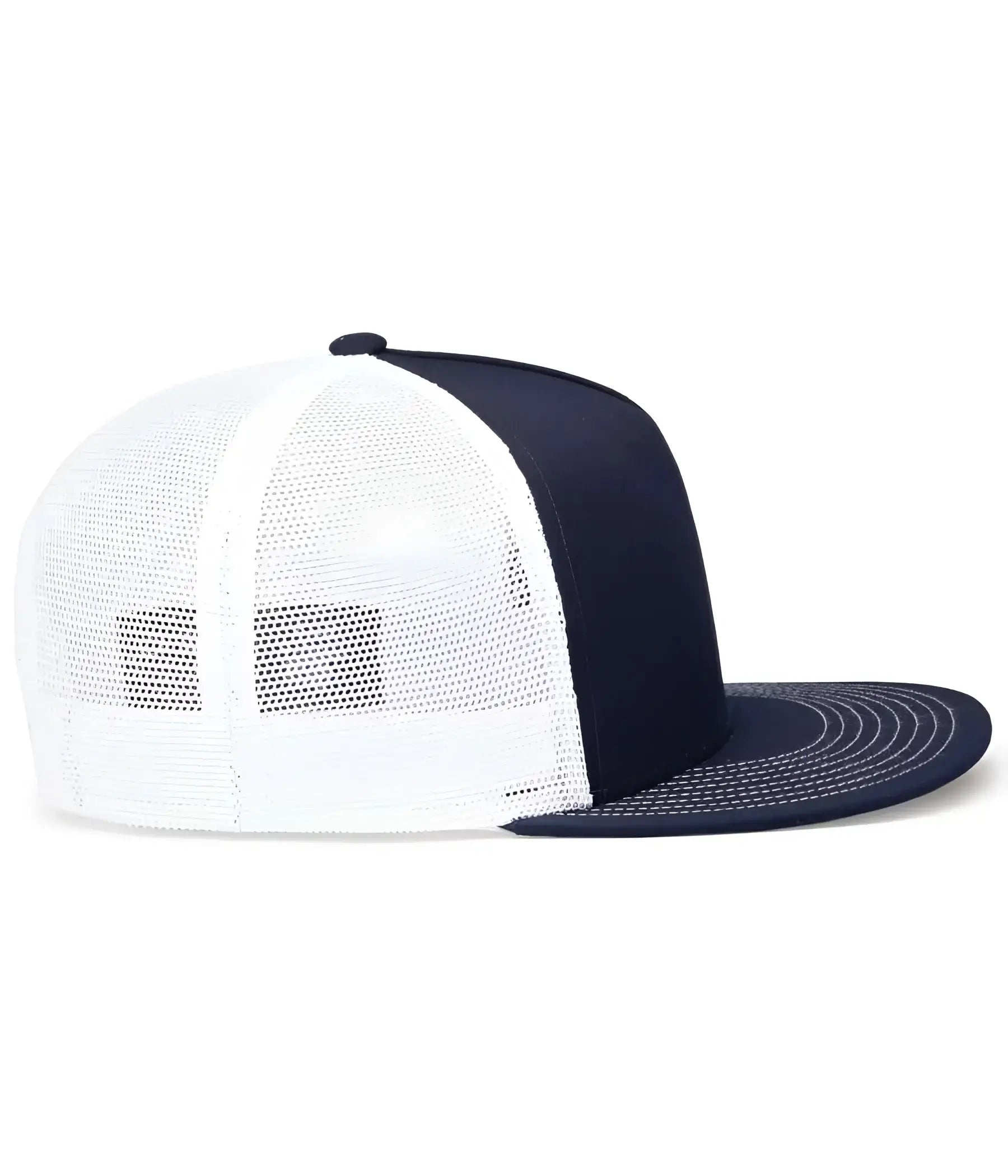 Pacific Headwear 4D7 D-Series 5-Panel Trucker Snapback Cap - True Navy White True Navy - True Navy White True Navy