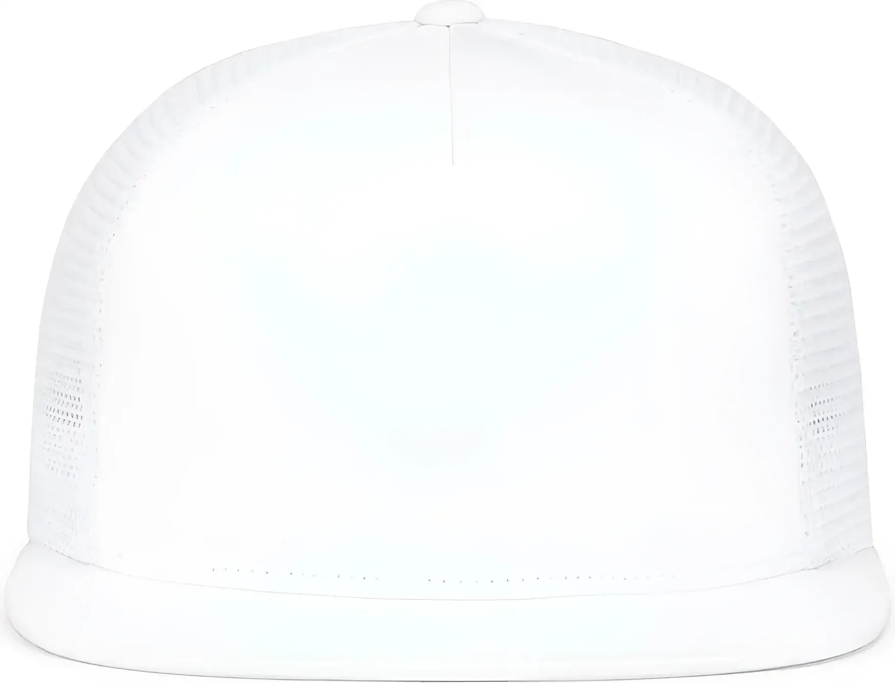 Pacific Headwear 4D7 D-Series 5-Panel Trucker Snapback Cap - White - White / 7’’ - 7 7/8’’