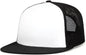Pacific Headwear 4D7 D Series 5 Panel Trucker Snapback Cap White Black Black White Black Black / 7’’ 7 7/8’’