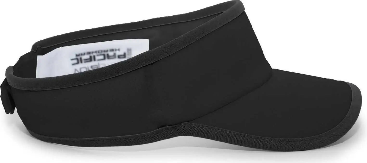 Pacific Headwear 510V Lite Series All-Sport Active Visor - Black - Black / 7’’ - 7 7/8’’