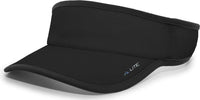 Pacific Headwear 510V Lite Series All-Sport Active Visor - Black - Black / 7’’ - 7 7/8’’