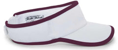 Pacific Headwear 510V Lite Series All-Sport Active Visor - White Maroon - White Maroon / 7’’ - 7 7/8’’
