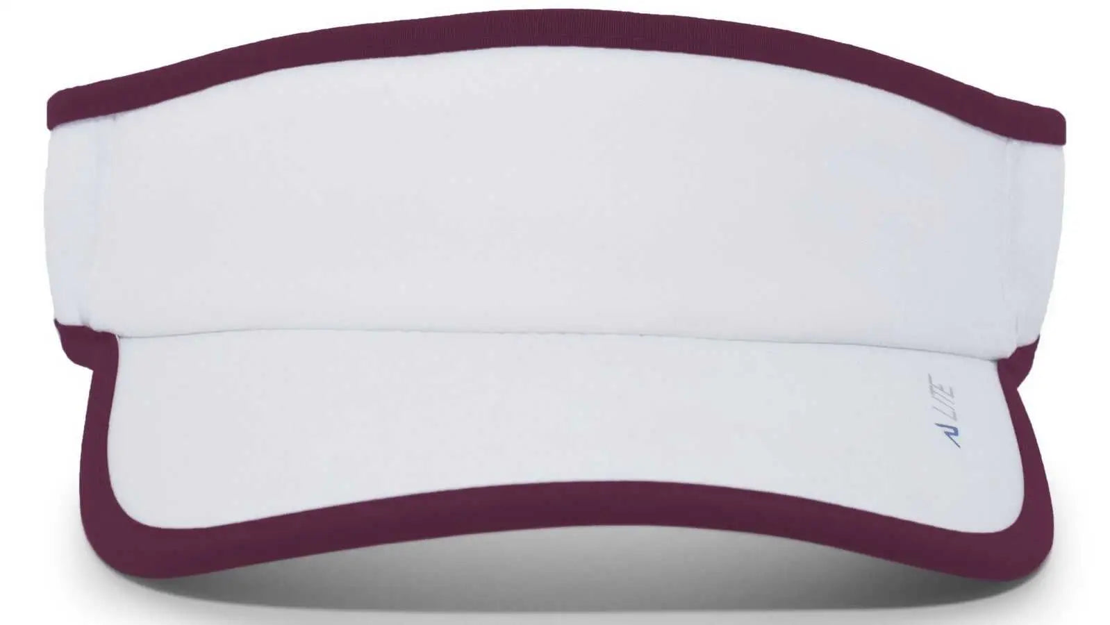 Pacific Headwear 510V Lite Series All-Sport Active Visor - White Maroon - White Maroon / 7’’ - 7 7/8’’