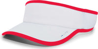 Pacific Headwear 510V Lite Series All-Sport Active Visor - White Red - White Red / 7’’ - 7 7/8’’