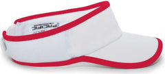 Pacific Headwear 510V Lite Series All-Sport Active Visor - White Red - White Red / 7’’ - 7 7/8’’