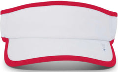 Pacific Headwear 510V Lite Series All-Sport Active Visor - White Red - White Red / 7’’ - 7 7/8’’