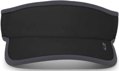 Pacific Headwear 510V Performance Hook-and-Loop Visor - Black Graphite - Black Dark Gray / 7’’ - 7 7/8’’