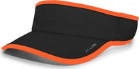 Pacific Headwear 510V Performance Hook-and-Loop Visor - Black Orange - Black Orange / 7’’ - 7 7/8’’