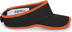 Pacific Headwear 510V Performance Hook-and-Loop Visor - Black Orange - Black Orange / 7’’ - 7 7/8’’
