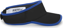 Pacific Headwear 510V Performance Hook-and-Loop Visor - Black Royal - Black Royal / 7’’ - 7 7/8’’