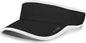 Pacific Headwear 510V Performance Hook-and-Loop Visor - Black White - Black White / 7’’ - 7 7/8’’