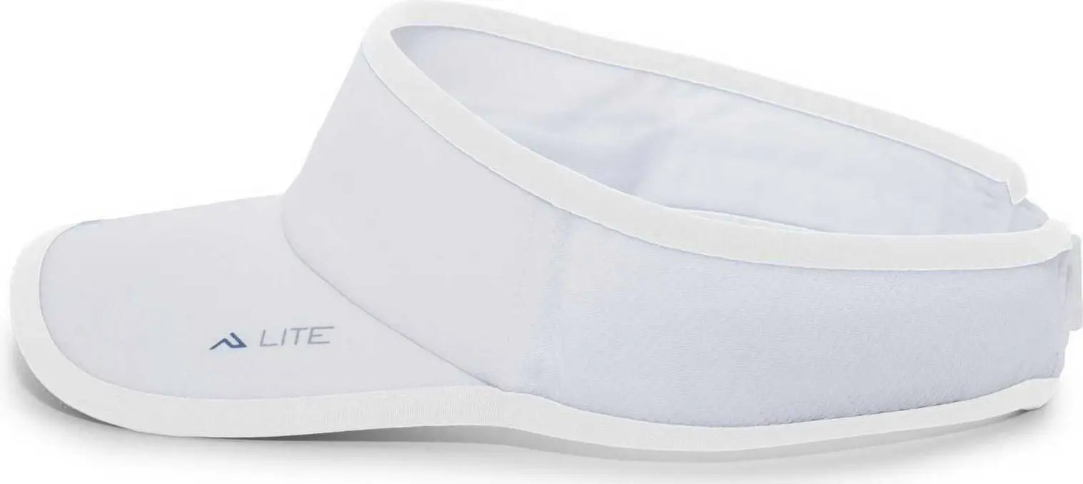 Pacific Headwear 510V Performance Hook-and-Loop Visor - White White - White White / 7’’ - 7 7/8’’