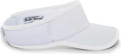 Pacific Headwear 510V Performance Hook-and-Loop Visor - White White - White White / 7’’ - 7 7/8’’