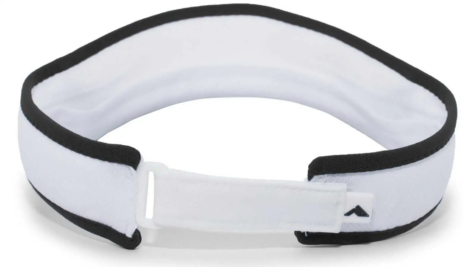 Pacific Headwear 510V Performance Hook-and-Loop Visor - White Black - White Black / 7’’ - 7 7/8’’