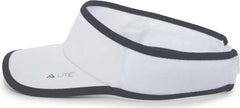 Pacific Headwear 510V Performance Hook-and-Loop Visor - White Graphite - White Dark Gray / 7’’ - 7 7/8’’